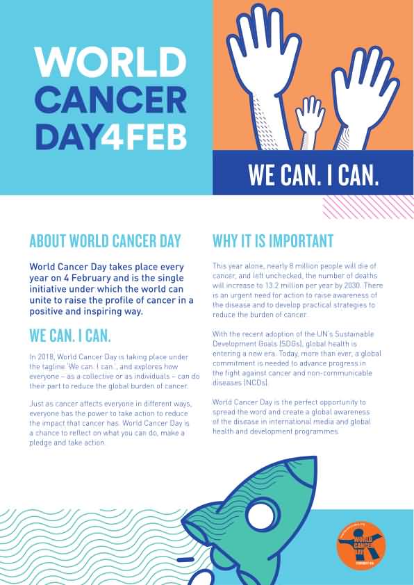 World Cancer Day 4 feb we can i can poster
