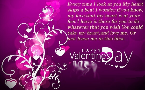 happy Valentine’s Day greeting card for you