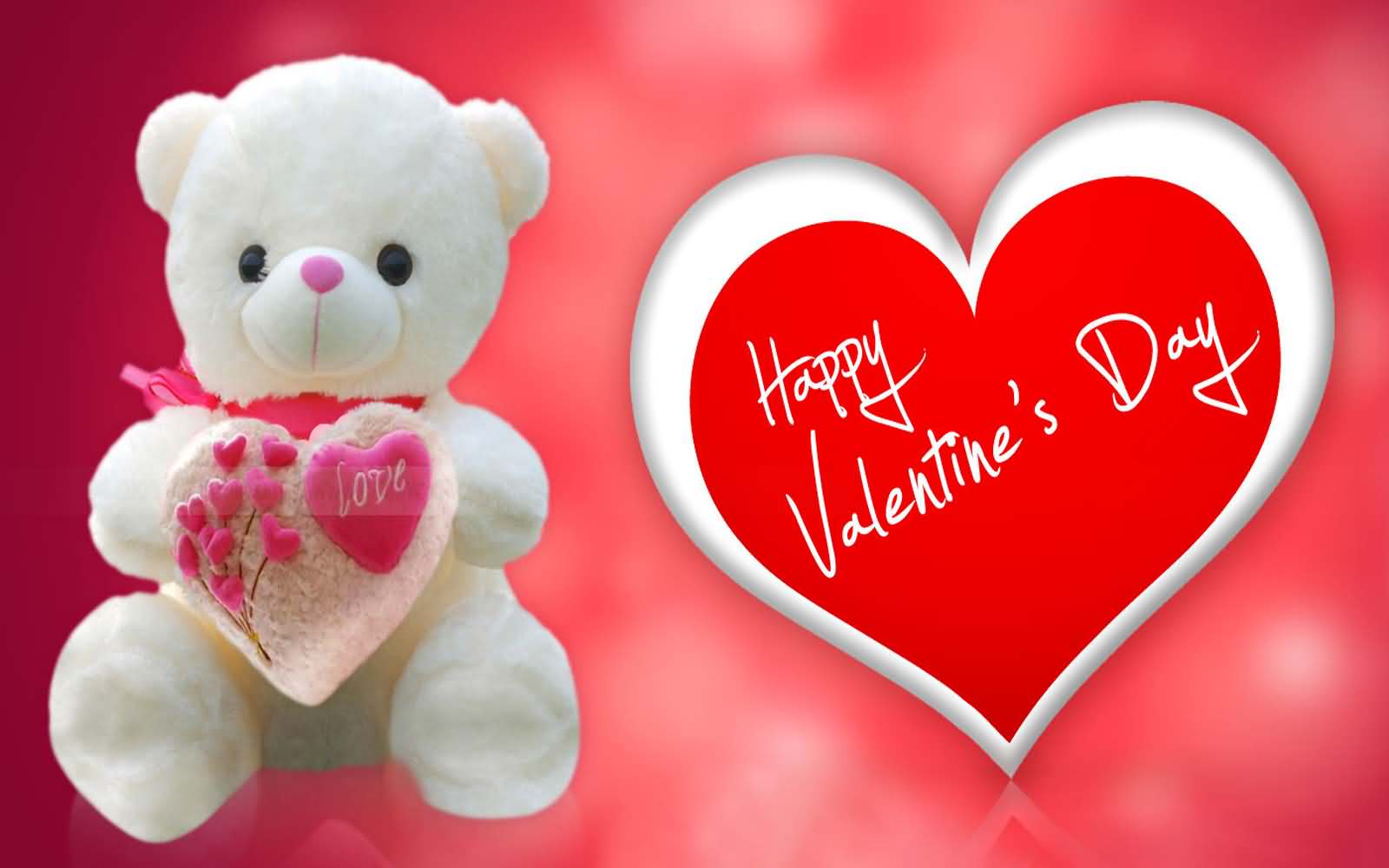 happy Valentine’s Day teddy bear card