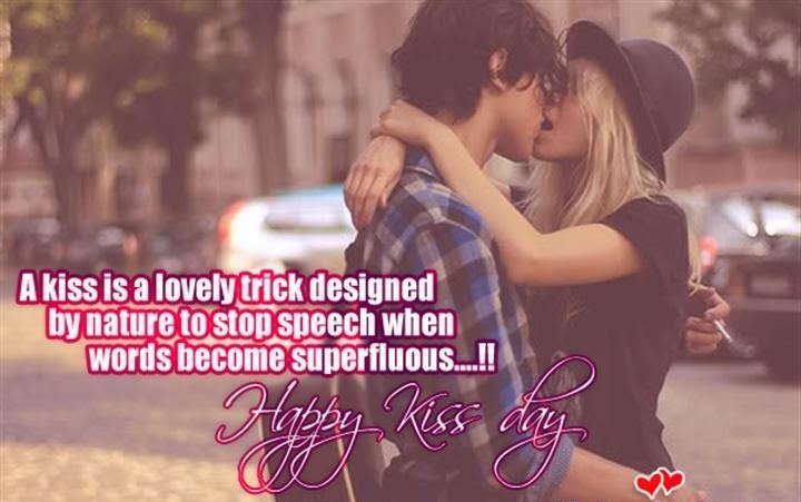 A kiss is a lovely trick Happy Kiss Day
