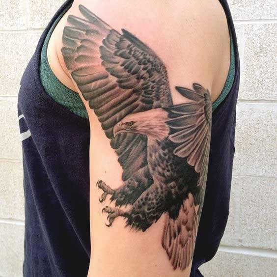 110+ Best Flying Eagle Tattoos & Designs With Meanings