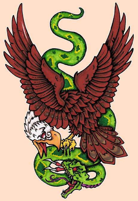 Eagle Vs. Snake Tattoo Flash by Connorobain on DeviantArt
