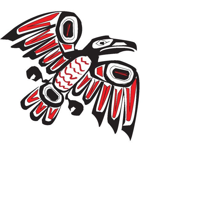 Flying Haida Eagle Tattoo Design
