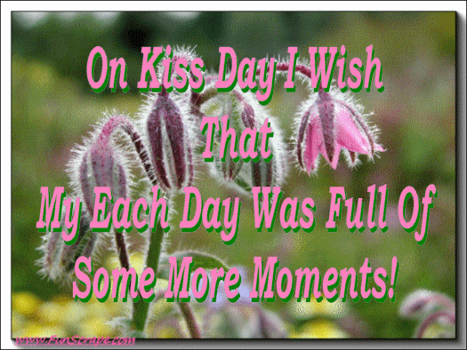Happy Kiss Day glitter flower background image