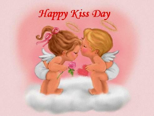 Happy Kiss Day greeting card image