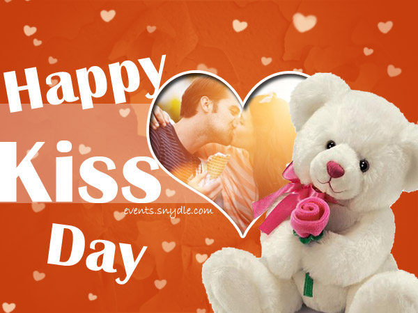 Happy Kiss Day greeting card