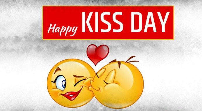 Happy Kiss Day kissing emoticons