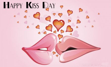 Happy Kiss Day kissing lips image
