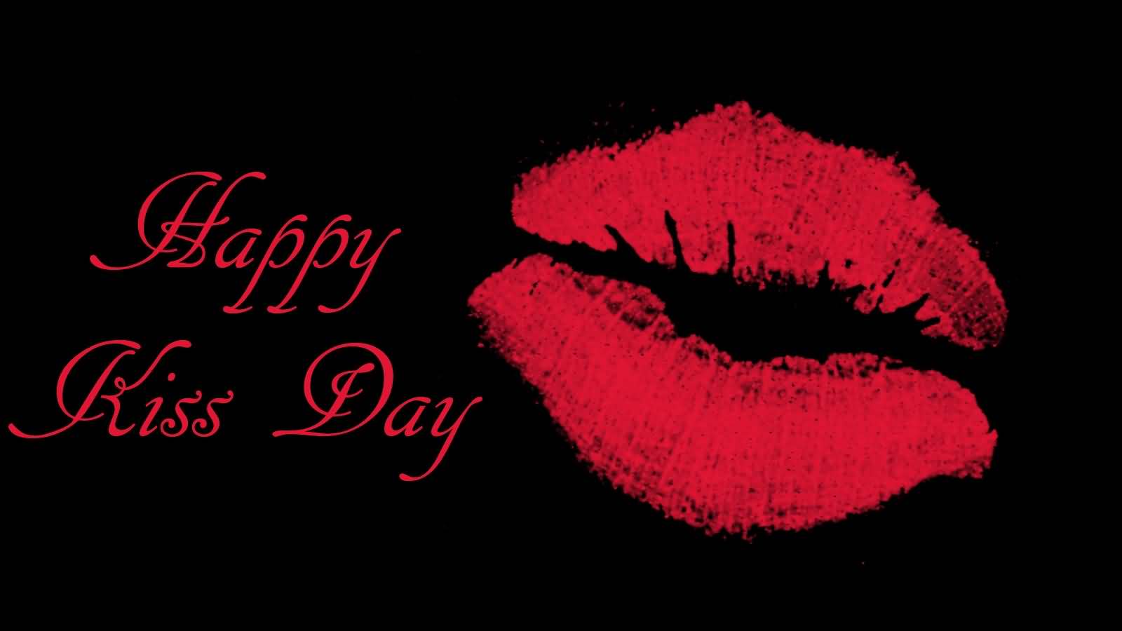 Happy Kiss Day lip mark