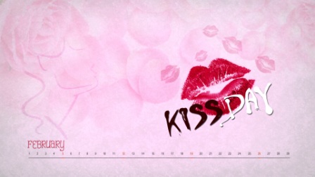Happy Kiss Day lips background image