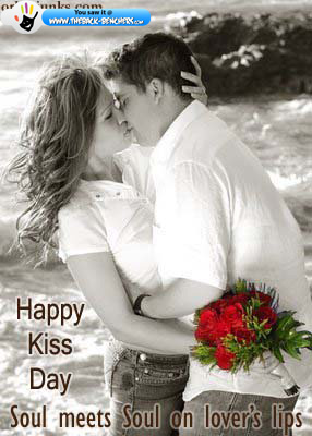 Happy Kiss Day soul meets soul on lover’s lips