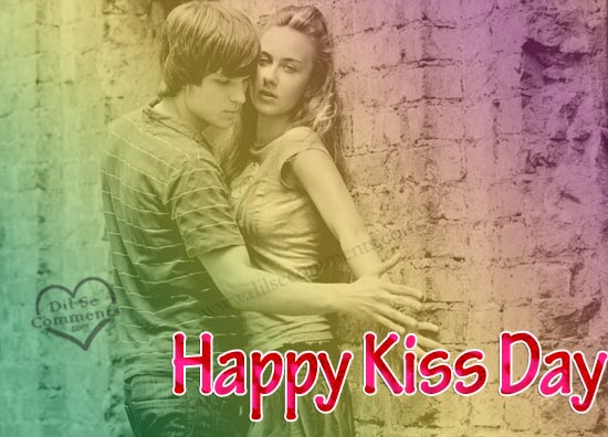 Happy Kiss Day wishes graphic image