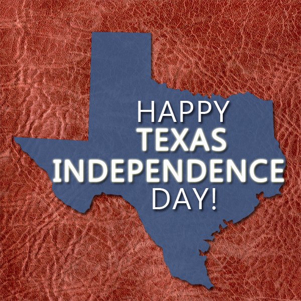 Happy Texas Independence Day Map Image