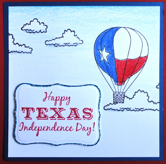 Happy Texas Independence Day hand made greeting card