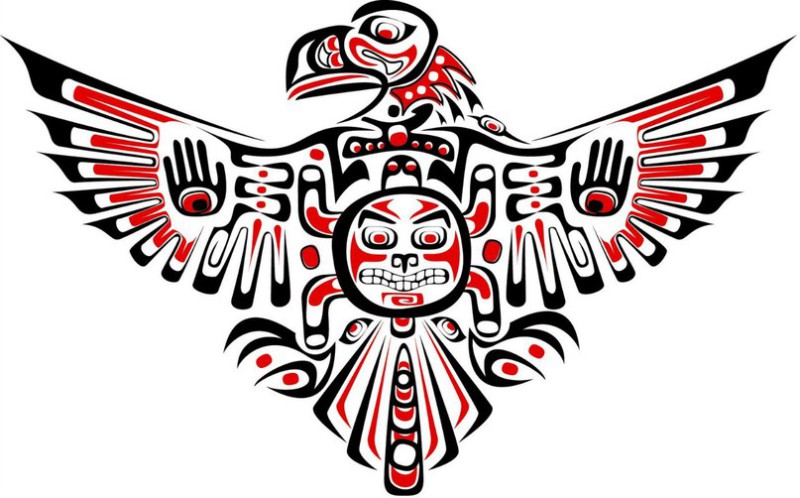 Incredible Design Of Haida Eagle Tattoo