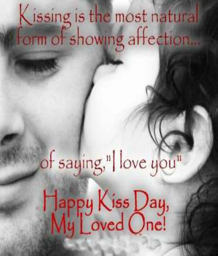 Kissing is the most natural form of showing affection of saying i love you happy kiss day