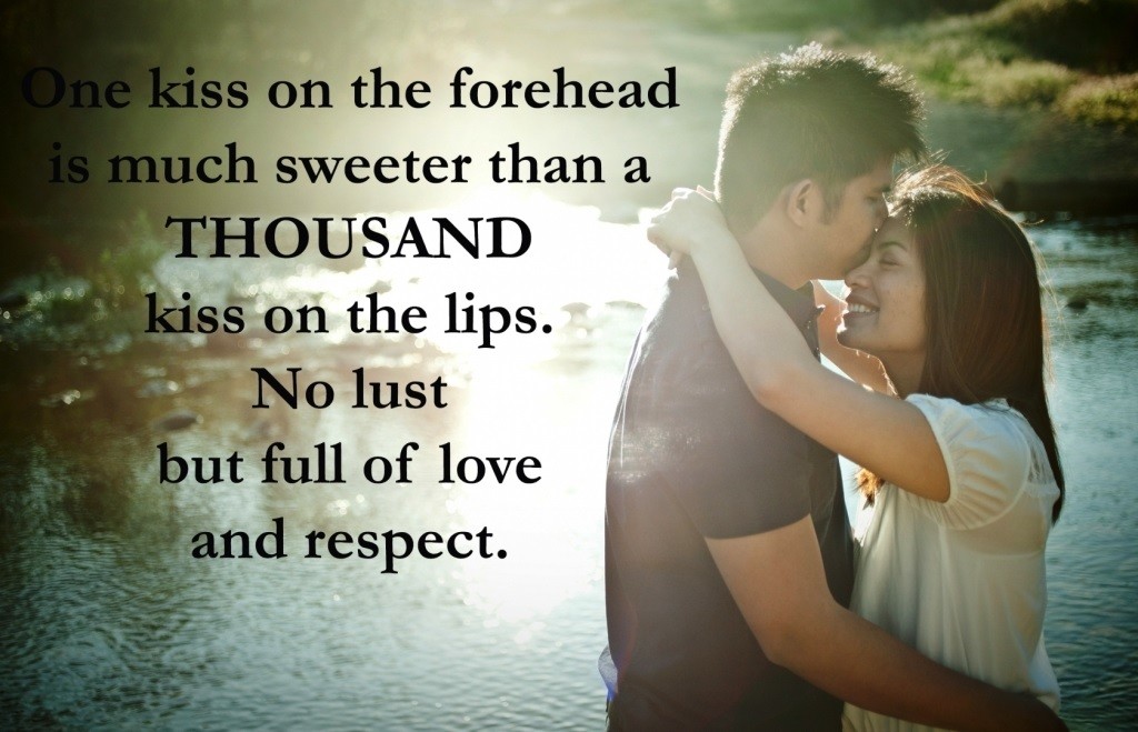 One kiss on the forehead is much sweeter than a thousand kiss on the lips happy Kiss Day