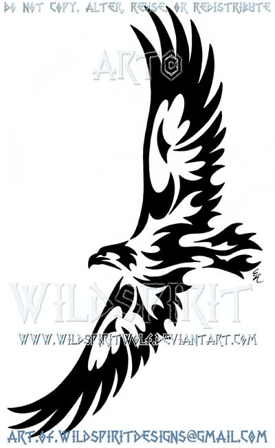 Tribal Flying Eagle Tattoo Design By RoyCorleone on DeviantArt