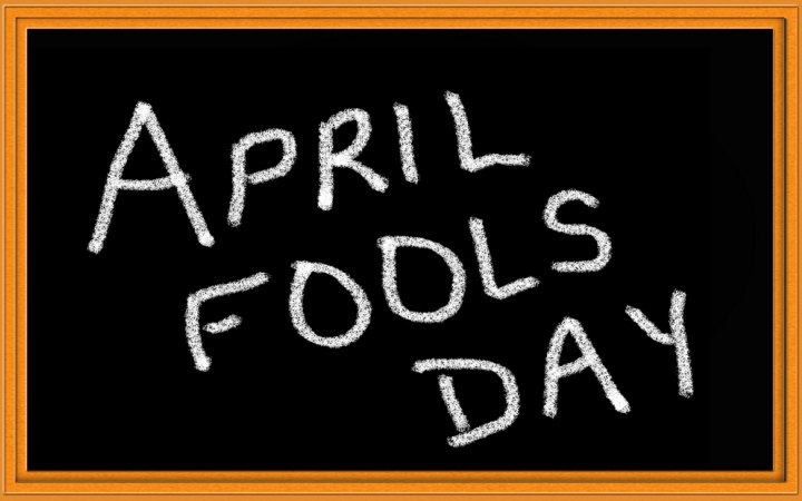 April Fools Day black board picture