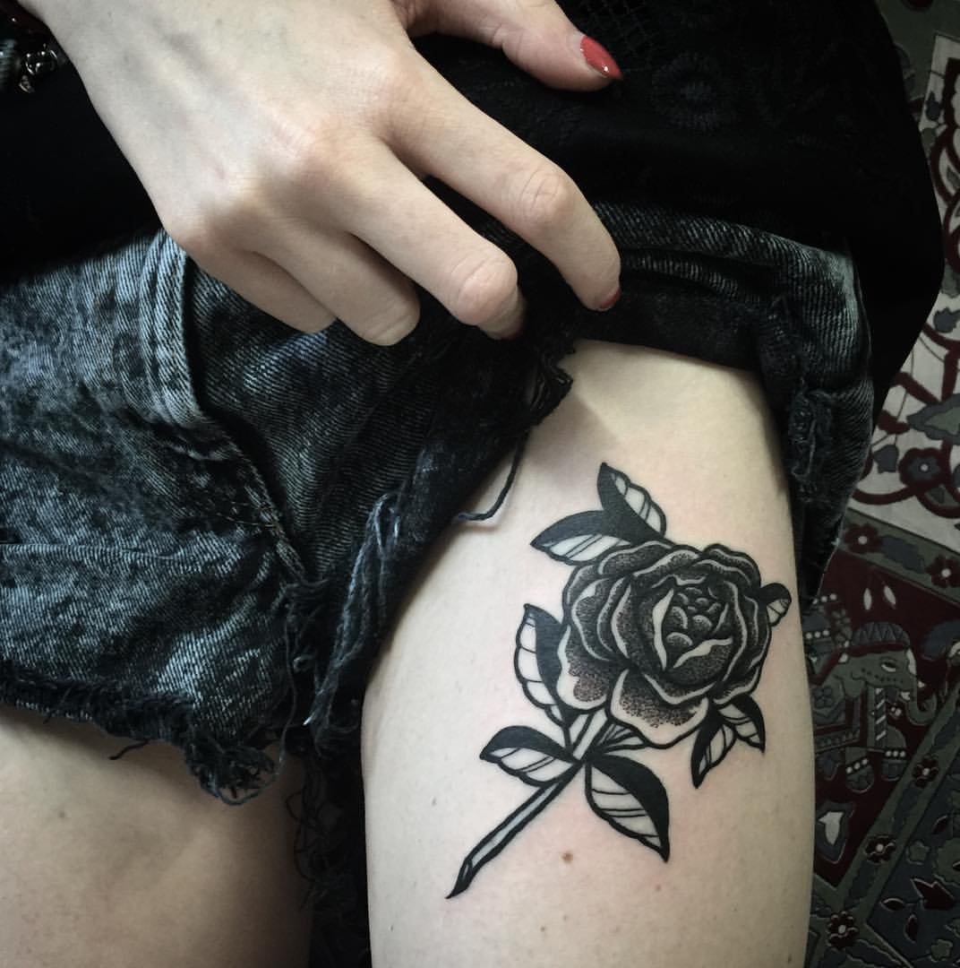 Blvck rose tattoo
