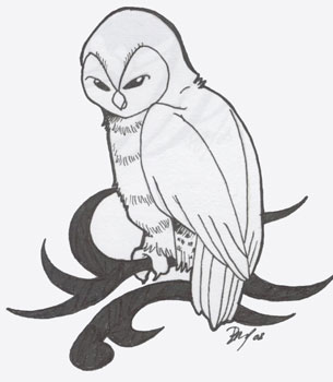 Tribal Barn Owl Tattoo Design By Shanachie-fey on DeviantArt