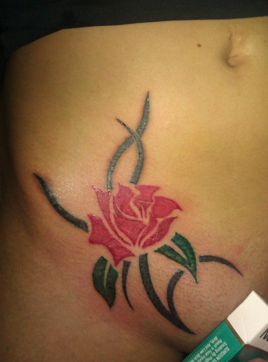 Tribal Rose Tattoo by dannnizlee on DeviantArt