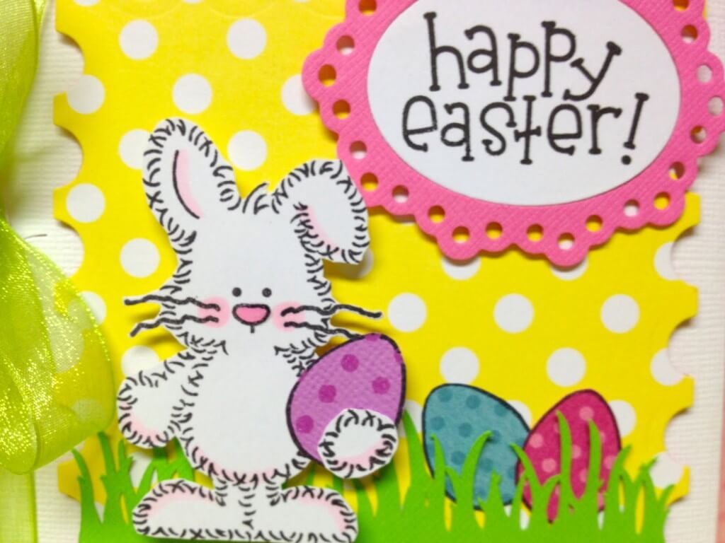 happy easter bunny greeting card.