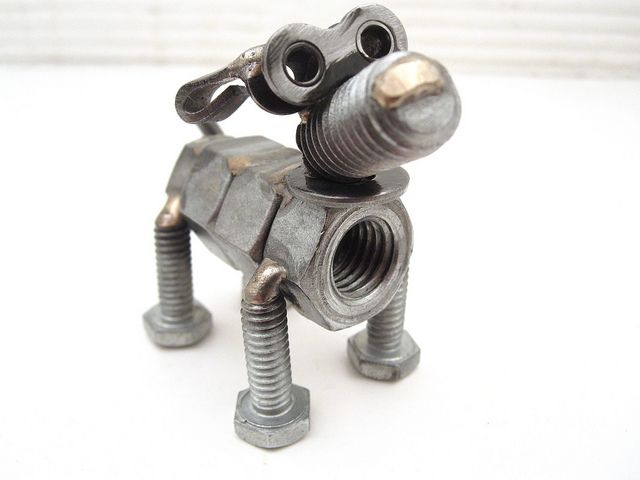 Dog Scrap Metal Sculpture