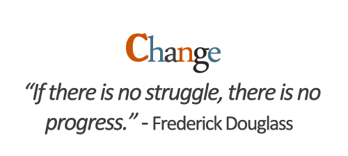 If there is no struggle there is no progress. Frederick Douglass
