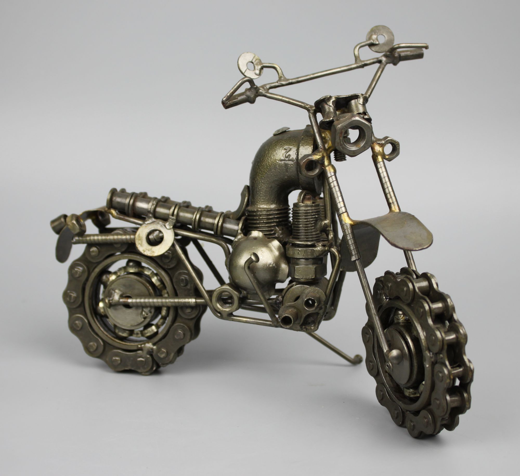 Motorcycle Scrap Metal Sculpture