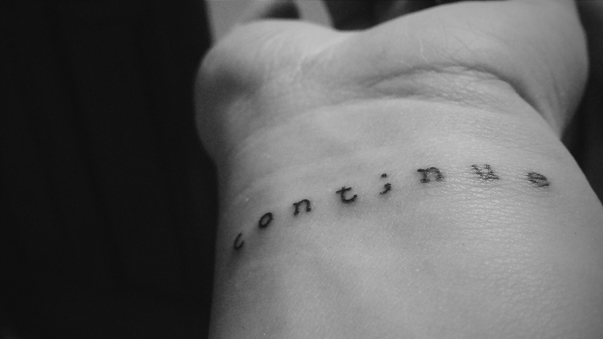 Wonderful Semicolon With Word Continue Tattoo On Wrist