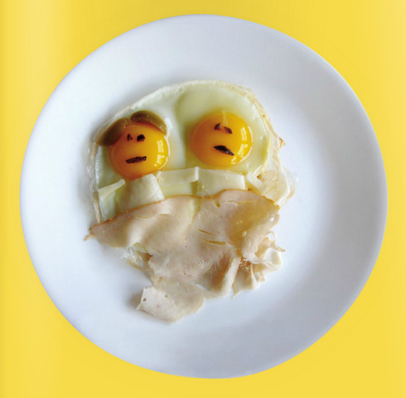 couple omelet funny food