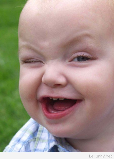 funny winking kid picture