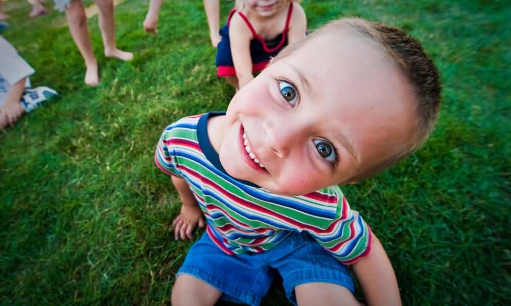 kid staring at camera funny picture