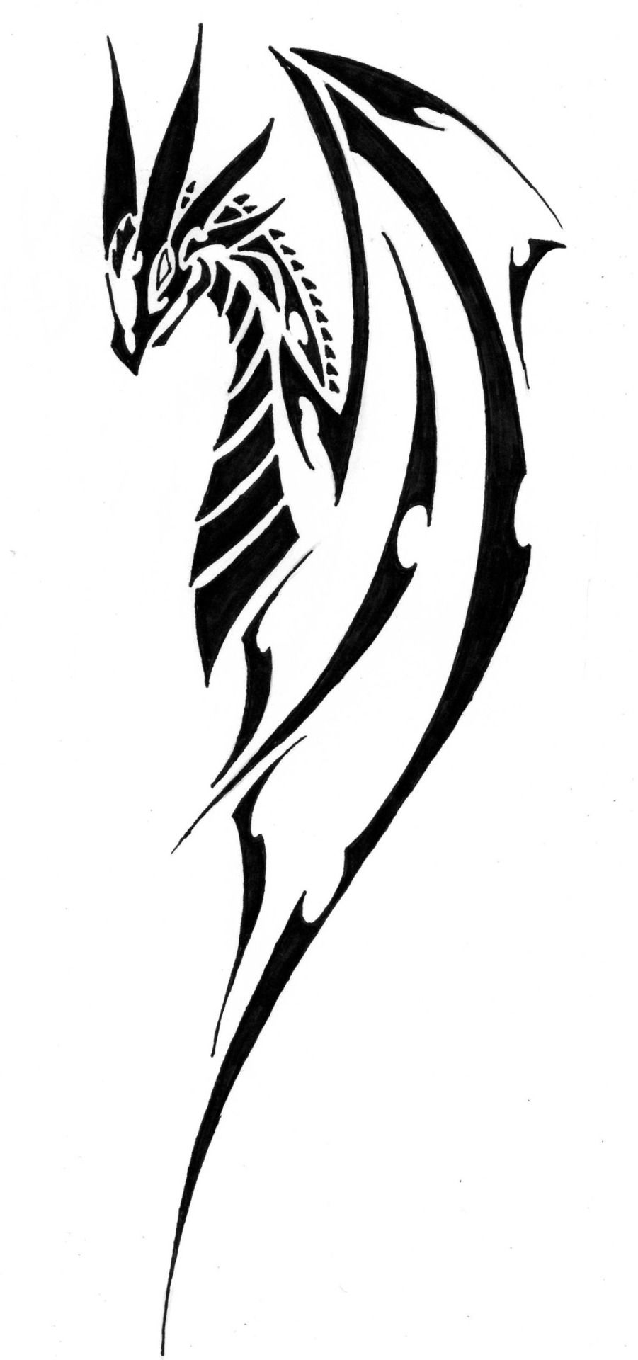 Black Tribal Tattoo Design By BlackDragonSong