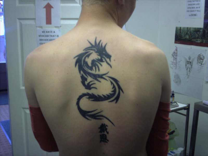 Back tribal dragon tattoo 112 Best