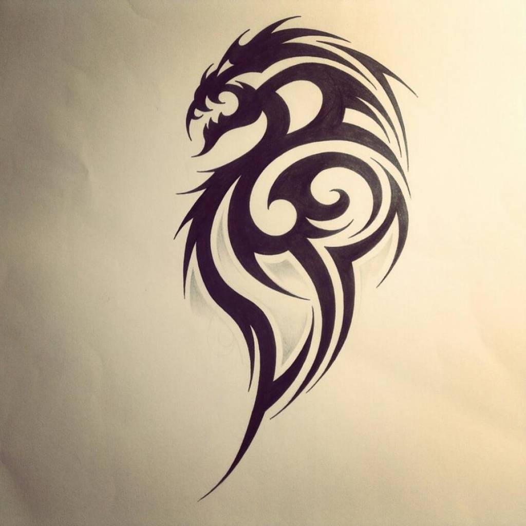 Awesome Tribal Dragon Tattoo Designs | Tribal Dragon Tattoos for Brilliant Dragon Tribal Tattoo Designs Top intended for Your Own
