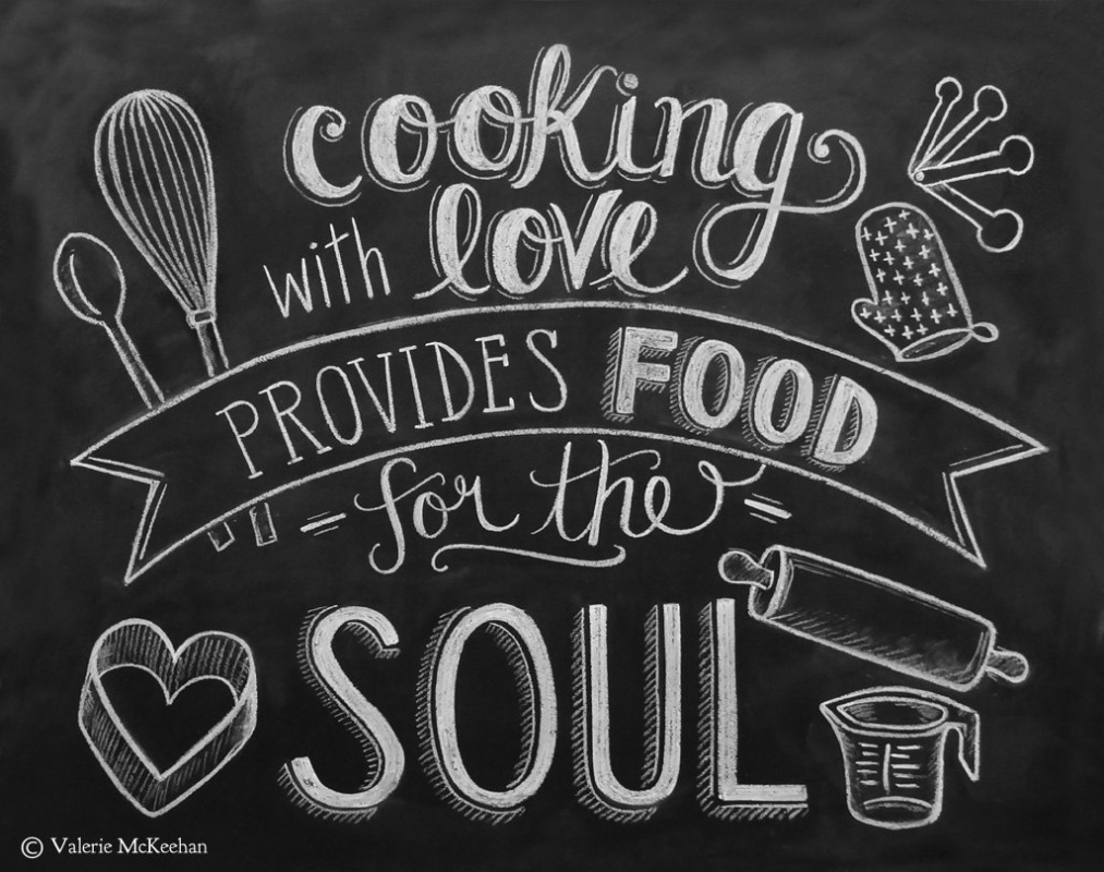 Cooking with love provides food for the soul