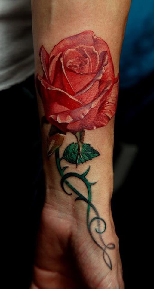 75+ Lovable Red Rose Tattoos and Designs With Meanings
