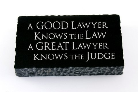 A good lawyer knows the law a great lawyer knows the judge