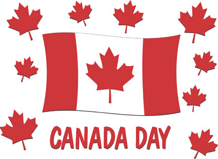 Canada Day flag clipart
