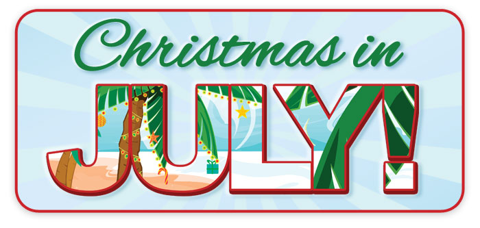 Christmas in July greeting card