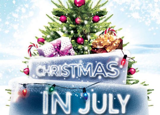 Christmas in July tree with decoration