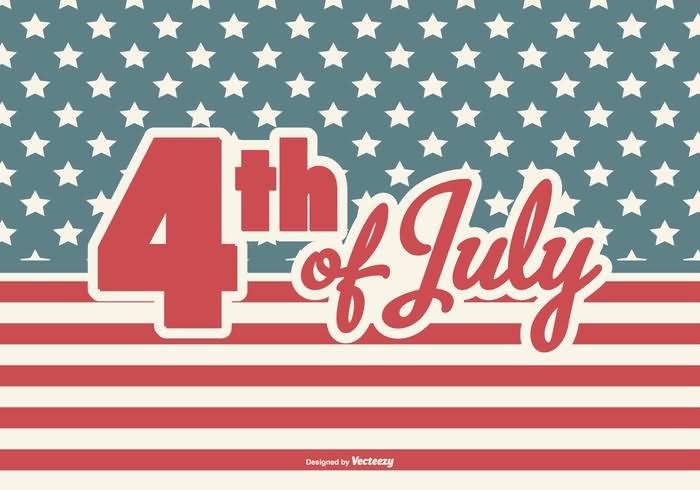 Happy 4th Of July In Retro Style
