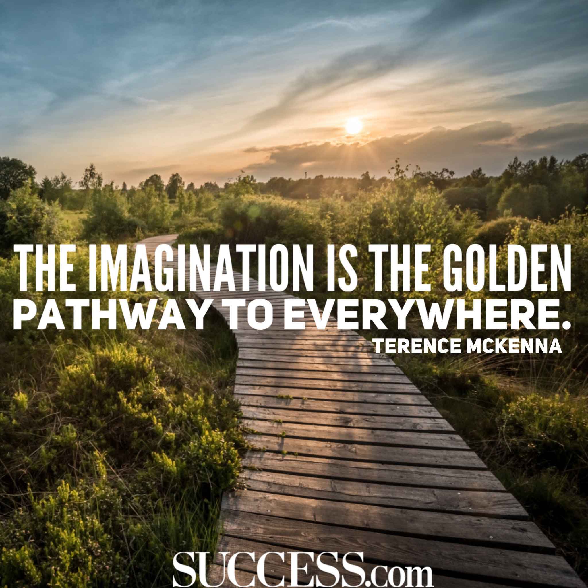 The Imagination is the golden pathway to everywhere – Terence Mckenna