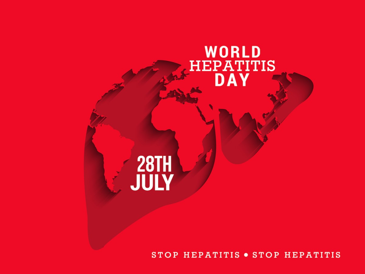 World Hepatitis Day 28th july world map illustration