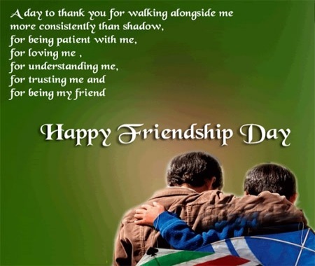 a day to thank you for walking alongside me happy friendship day