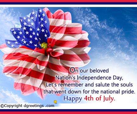 happy 4th of july greeting card