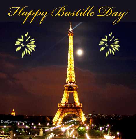 happy Bastille Day glitter