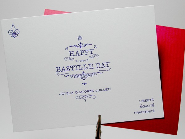happy Bastille Day greeting card